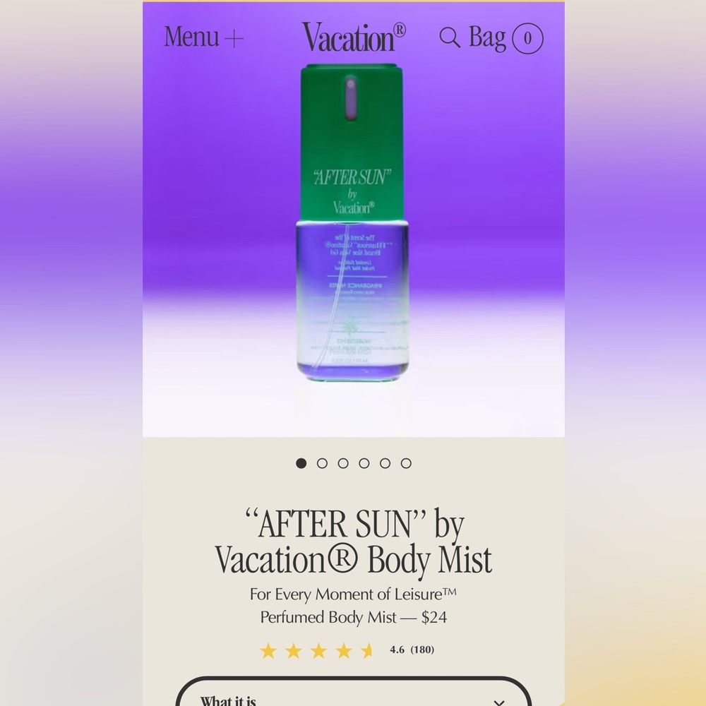“AFTER SUN” by Vacation® Body Mist 3oz
